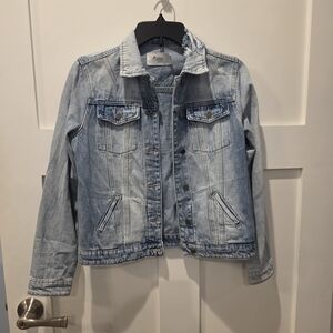 Kancan Signature Girls Destructed Denim Ombre Jean Jacket Buckle Exclusive XL